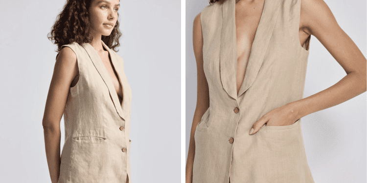 Sleeveless Hemp Jacket